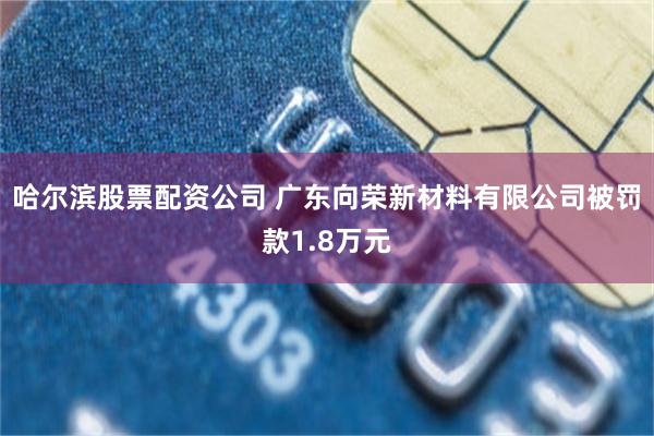 哈尔滨股票配资公司 广东向荣新材料有限公司被罚款1.8万元