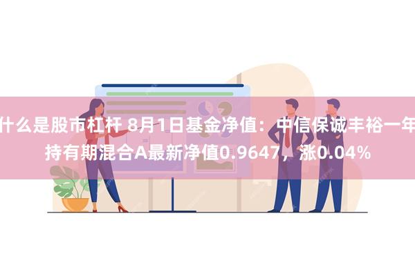 什么是股市杠杆 8月1日基金净值：中信保诚丰裕一年持有期混合A最新净值0.9647，涨0.04%