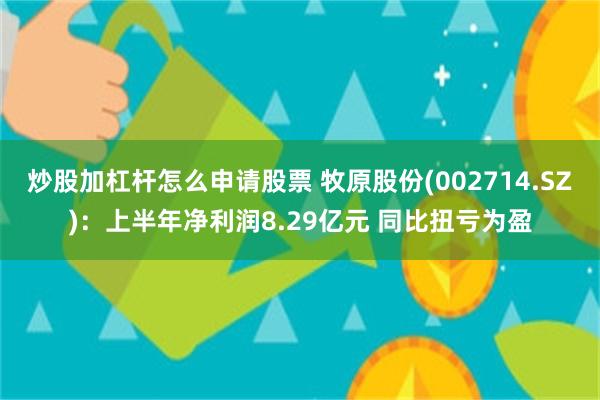 炒股加杠杆怎么申请股票 牧原股份(002714.SZ)：上半年净利润8.29亿元 同比扭亏为盈