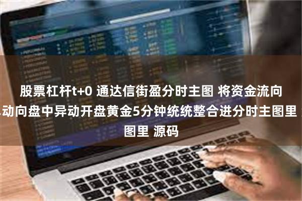 股票杠杆t+0 通达信街盈分时主图 将资金流向大单动向盘中异动开盘黄金5分钟统统整合进分时主图里 源码