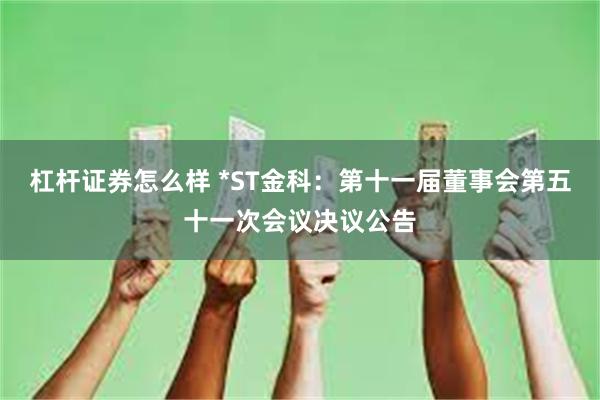 杠杆证券怎么样 *ST金科：第十一届董事会第五十一次会议决议公告