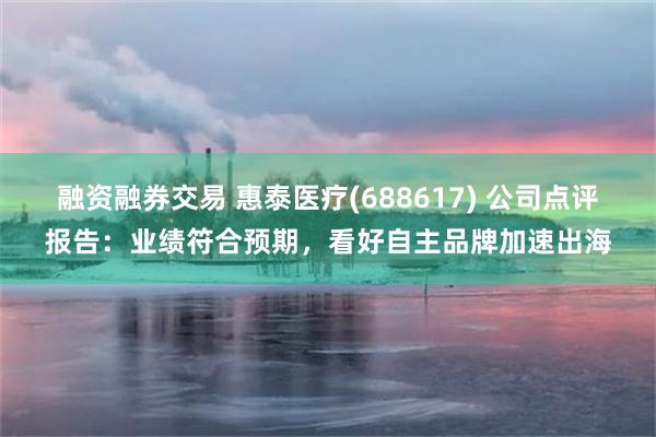 融资融券交易 惠泰医疗(688617) 公司点评报告：业绩符合预期，看好自主品牌加速出海